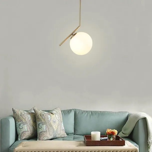 1-Light 20 cm Mini Style Pendant Light Metal Glass Globe Electroplated Modern Contemporary 110-120V / 220-240V