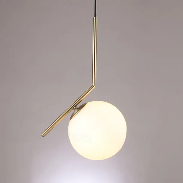 1-Light 20 cm Mini Style Pendant Light Metal Glass Globe Electroplated Modern Contemporary 110-120V / 220-240V