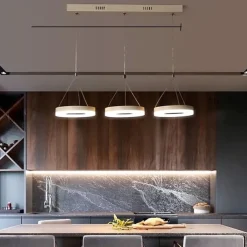 3-Light 20 cm Multi-shade / Adjustable Chandelier Aluminum Acrylic Circle Painted Finishes LED / Modern 110-120V / 220-240V