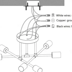 6-Light 70 cm Sputnik Design Cluster Design Chandeliers Metal Industrial Painted Finishes Contemporary Traditional / Classic 110-120V 220-240V / CE Certified