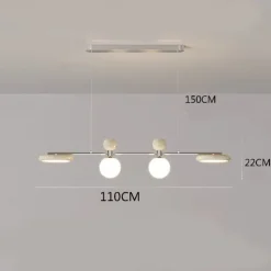 4-Light 110 cm Unique Design Pendant Light Metal Acrylic Painted Finishes Modern 110-120V 220-240V