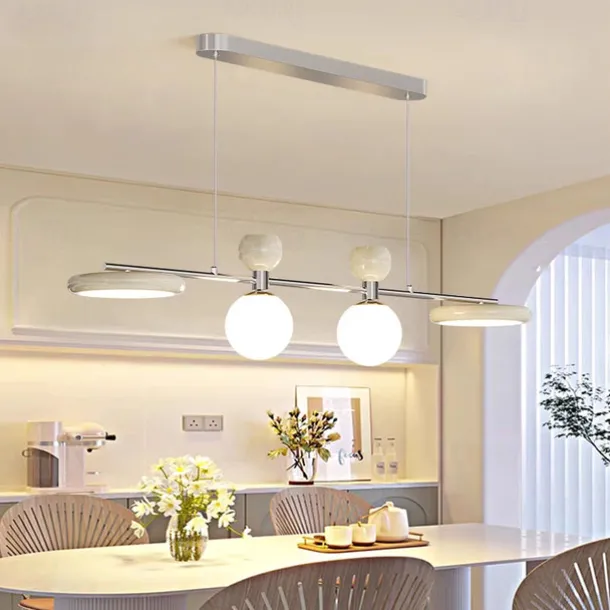 4-Light 110 cm Unique Design Pendant Light Metal Acrylic Painted Finishes Modern 110-120V 220-240V