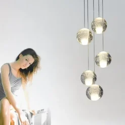 5-Light 10(4") Crystal / LED Pendant Light Metal Cluster Chrome Modern Contemporary 90-240V