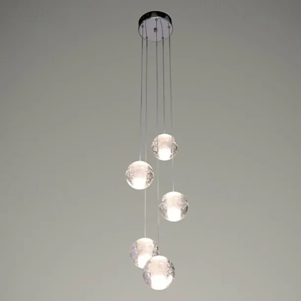 5-Light 10(4") Crystal / LED Pendant Light Metal Cluster Chrome Modern Contemporary 90-240V