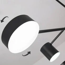 6-Light 6 Lights LED Industrial Chandelier/ Ambient Light Black Painted for Living Room Bedroom 110-120V/ 220-240V / Warm White/ White