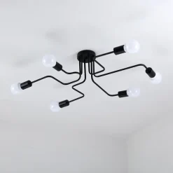 6-Light American simple living room lamp LED bedroom study simple modern atmospheric ceiling lamp