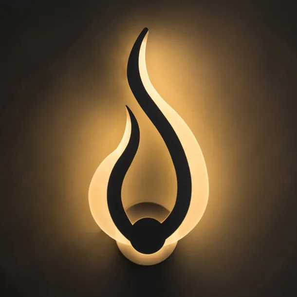 1-Light 31cm LED Wall Lamps Fire Shape Design Wall Sconces Modern Minimalist Style Shops / Cafes Acrylic Wall Light Generic 10W IP44