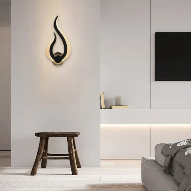 1-Light 31cm LED Wall Lamps Fire Shape Design Wall Sconces Modern Minimalist Style Shops / Cafes Acrylic Wall Light Generic 10W IP44