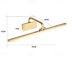 1-Light 70cm LED Wall Light Waterproof Matte Design Vintage Nordic Style Aluminium Alloy Bathroom Lighting 110-120V 220-240V 12 W