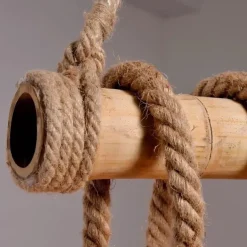 6-Light 80cm Pendant Light LED Cluster Design Wood / Bamboo Country Dining Room Chain / Cord Adjustable 110-120V 220-240V