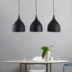 3-Light 19cm Pendant Light LED Horn Shape Design Sland Lights Metal Painted Finishes Minimalist Style Adjustable Living Room Dining Room Lamp 110-120V 220-240V Max 60W