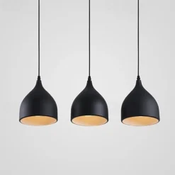 3-Light 19cm Pendant Light LED Horn Shape Design Sland Lights Metal Painted Finishes Minimalist Style Adjustable Living Room Dining Room Lamp 110-120V 220-240V Max 60W