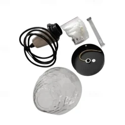 1-Light 30cm Solid Wood Glass Pendant Light LED Sleek Single Design Island Lights Modern Style Restaurant Shops / Cafes Living Room Lights 220-240V 110-120V