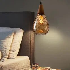 1-Light 30cm Solid Wood Glass Pendant Light LED Sleek Single Design Island Lights Modern Style Restaurant Shops / Cafes Living Room Lights 220-240V 110-120V