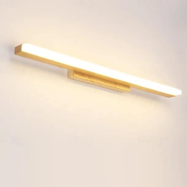 1-Light 40/60/80cm Vanity Light LED Mirror front Lamp Nordic Style Solid Wood Bathroom Cabinet Lamp Bathroom Dresser Simple Makeup Log Wall Light 6W/9W/12W
