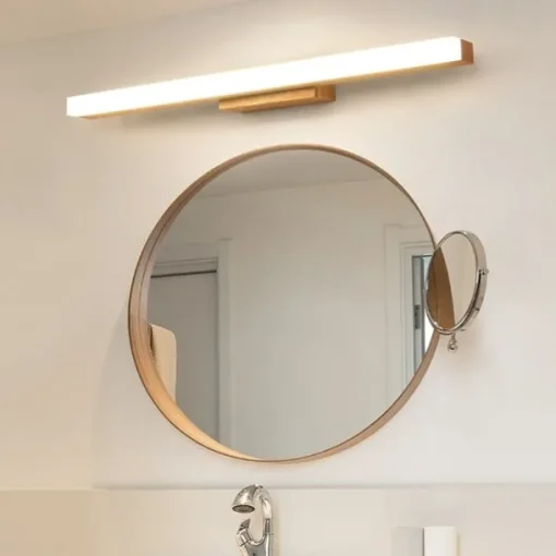 1-Light 40/60/80cm Vanity Light LED Mirror front Lamp Nordic Style Solid Wood Bathroom Cabinet Lamp Bathroom Dresser Simple Makeup Log Wall Light 6W/9W/12W
