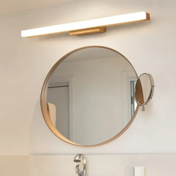 1-Light 40/60/80cm Vanity Light LED Mirror front Lamp Nordic Style Solid Wood Bathroom Cabinet Lamp Bathroom Dresser Simple Makeup Log Wall Light 6W/9W/12W