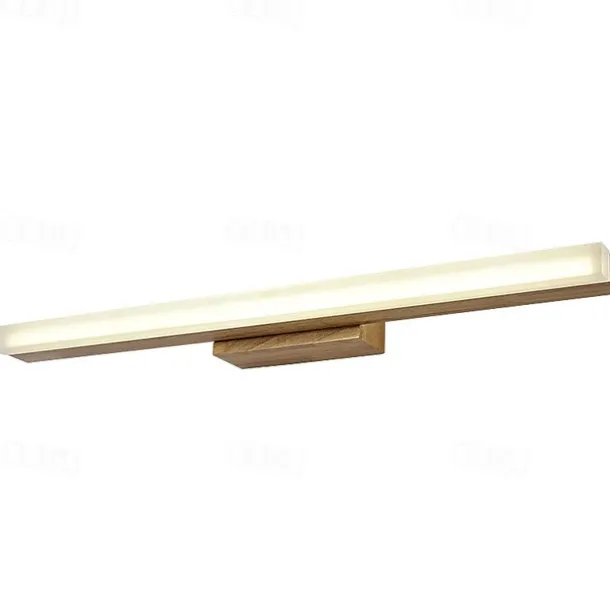1-Light 40/60/80cm Vanity Light LED Mirror front Lamp Nordic Style Solid Wood Bathroom Cabinet Lamp Bathroom Dresser Simple Makeup Log Wall Light 6W/9W/12W