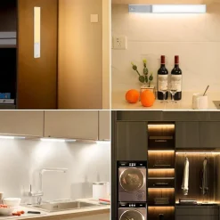 Light In The Box LED Motion Sensor Cabinet Light with Detachable Under Counter Light Automatic Sensored Bright Wireless Battery Operated for Bedroom Wardrobe Stairs Kitchen