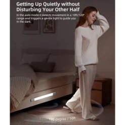 Light In The Box LED Motion Sensor Cabinet Light with Detachable Under Counter Light Automatic Sensored Bright Wireless Battery Operated for Bedroom Wardrobe Stairs Kitchen