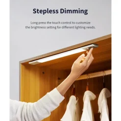 Light In The Box LED Motion Sensor Cabinet Light with Detachable Under Counter Light Automatic Sensored Bright Wireless Battery Operated for Bedroom Wardrobe Stairs Kitchen