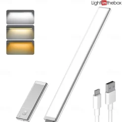 Light In The Box LED Motion Sensor Cabinet Light with Detachable Under Counter Light Automatic Sensored Bright Wireless Battery Operated for Bedroom Wardrobe Stairs Kitchen