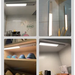Light In The Box LED Motion Sensor Cabinet Light with Detachable Under Counter Light Automatic Sensored Bright Wireless Battery Operated for Bedroom Wardrobe Stairs Kitchen