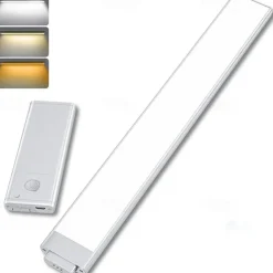 Light In The Box LED Motion Sensor Cabinet Light with Detachable Under Counter Light Automatic Sensored Bright Wireless Battery Operated for Bedroom Wardrobe Stairs Kitchen