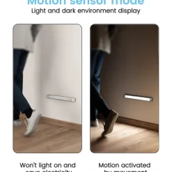 Light In The Box Motion Sensor Cabinet Light Ultra Thin Under Cabinet Lighting USB Rechargeable Battery Operated, Tri-color Wireless Closet Lights Night Lights for Bedroom Wardrobe Stairs
