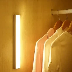 Light In The Box PIR Motion Sensor Cabinet Light, Under Cabinet Light USB Rechargeable Touch Switch Wireless Closet Light Tri-color Cabinet Night Light for Bedroom, Wardrobe, Kitchen, Stairs