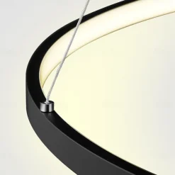 1-Light LED Pendant Light 40cm 60cm 80cm Aluminum Acrylic Circle Gold White Black Painted Finishes Dimmable for Modern Simple Home Kitchen Bedroom 25W 38W 50W ONLY DIMMABLE WITH REMOTE CONTROL