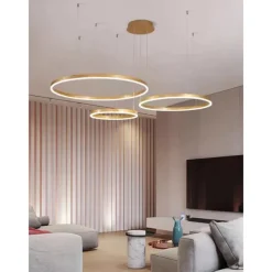 1-Light LED 60W Circle Design Chandelier/ LED Modern Pendant Lights For Living Room Coffee Bar Shop Room ONLY DIMMABLE WITH REMOTE CONTROL