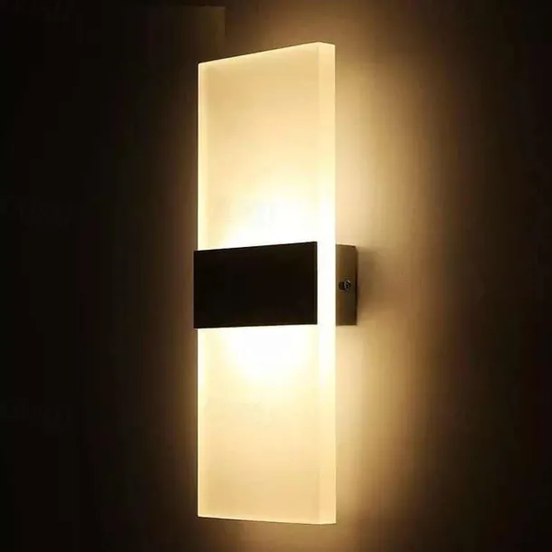 1-Light LED Wall Sconce Indoor Modern Acrylic Light Fixture for Bedroom Bathroom Corridor Stairs 6W Contemporary Wall Lamp