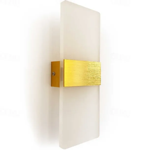 1-Light LED Wall Sconce Indoor Modern Acrylic Light Fixture for Bedroom Bathroom Corridor Stairs 6W Contemporary Wall Lamp