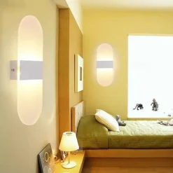 1-Light LED Wall Sconce Indoor Modern Acrylic Light Fixture for Bedroom Bathroom Corridor Stairs 6W Contemporary Wall Lamp