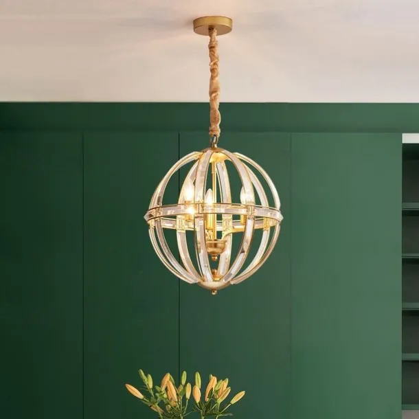 Light Luxury Crystal Pendant Lights Modern Nordic Pendant Lights Indoor Chandelier LED Hanging Lamp 110-240V