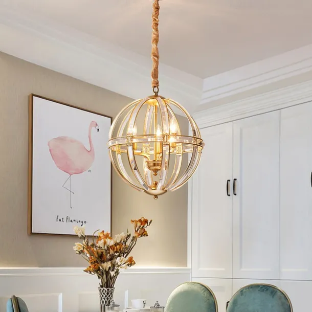 Light Luxury Crystal Pendant Lights Modern Nordic Pendant Lights Indoor Chandelier LED Hanging Lamp 110-240V