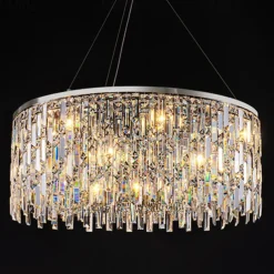 Light luxury living room chandelier new modern simple round light luxury crystal lamp designer home atmosphere restaurant chandelier