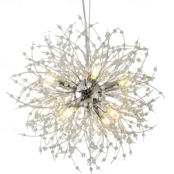 8-Light Modern Electroplated Globe Chandeliers Firework Led Vintage Pendant Lights Living Room Dining Room G9 Bulb Base