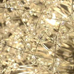 8-Light Modern Electroplated Globe Chandeliers Firework Led Vintage Pendant Lights Living Room Dining Room G9 Bulb Base