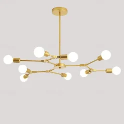9-Light Northern Europe Chandelier 9 Head Modern Metal Molecules Pendant Lights Living Room Dining Room Bedroom Painted Finish