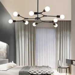 9-Light Northern Europe Chandelier 9 Head Modern Metal Molecules Pendant Lights Living Room Dining Room Bedroom Painted Finish