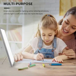 Light Therapy Lamp 12000 Lux Mood Light with 2 Color Modes 3 Brightness Levels 3 Timer Settings Touch Control UV-Free Daylight Lamp