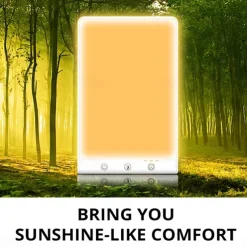 Light Therapy Lamp 12000 Lux Mood Light with 2 Color Modes 3 Brightness Levels 3 Timer Settings Touch Control UV-Free Daylight Lamp