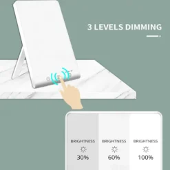 Light Therapy Lamp 12000 Lux Mood Light with 2 Color Modes 3 Brightness Levels 3 Timer Settings Touch Control UV-Free Daylight Lamp