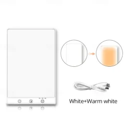 Light Therapy Lamp 12000 Lux Mood Light with 2 Color Modes 3 Brightness Levels 3 Timer Settings Touch Control UV-Free Daylight Lamp