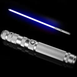Light Up Toys Metal Hilt 3 Sound Modes Rechargeable Force FX Heavy Dueling Light Toys Set Cosplay Children Adults for Hallown for Christmas Gifts