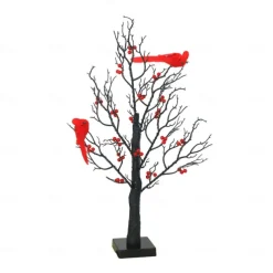 Lighted Birch Tree with Red Berries, Tabletop LED Decor Light for Valentine's Day Home & Festivals