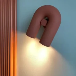 Lightinthebox Cirkus Decorative Wall Mounted Lamp Indoor Elegant Nordic Style Iron and ABS Modern U Shape Wall Light Double Light Source 3 Color Light for Corridor 110-240V