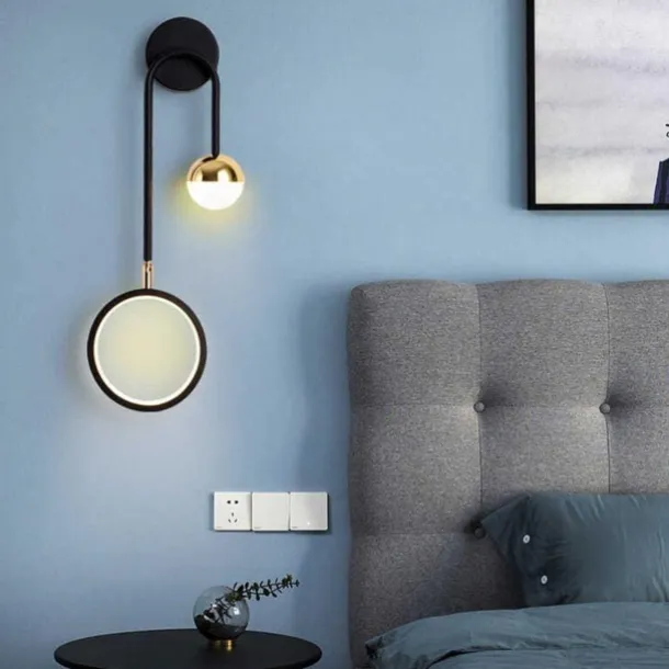 Lightinthebox LED Wall Lamps 13W Led Lamp Black Modern Simplicity Creative Indoor Lighting Wall Lights 180 Degree Rotation for Bedroom Living Room Office Hallway